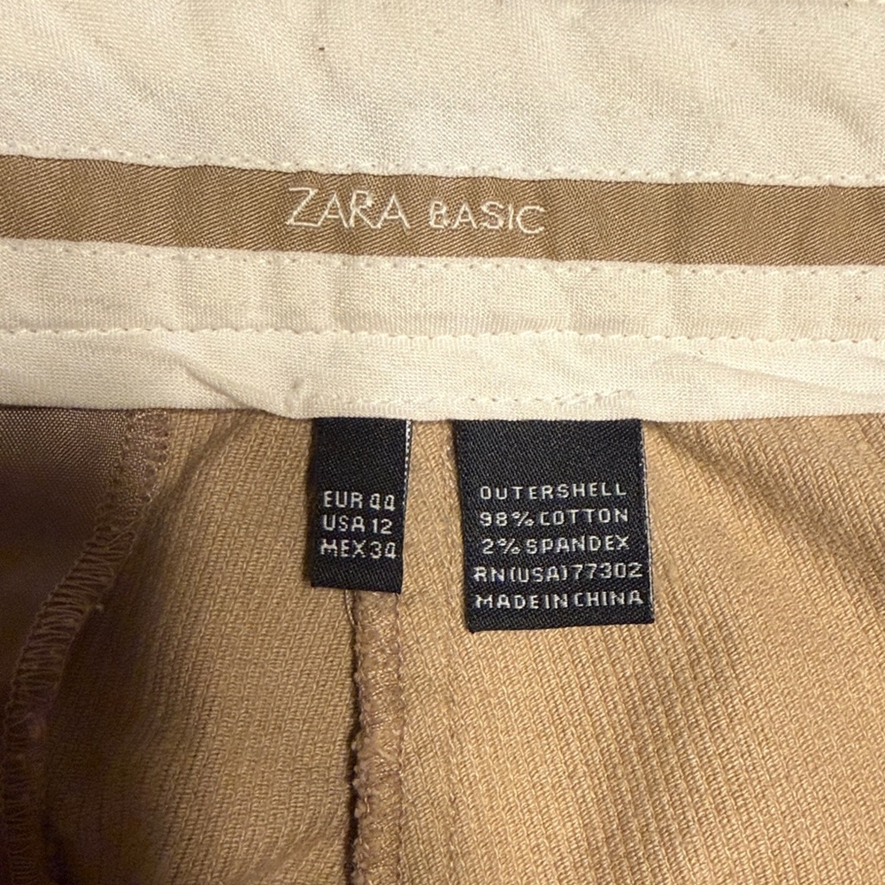 Zara Basic Women’s Corduroy size 12 Wide Leg.